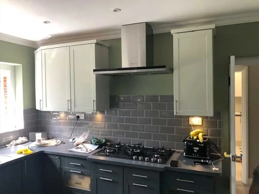 Hand Painted Beech Kitchen Cabinets Harlow Essex