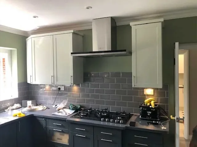 Hand Painted Beech Kitchen Cabinets Harlow Essex