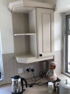 Hand Painted Kitchen Corner Cabinet