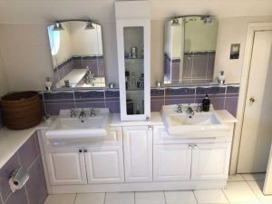 Hand Painted Bathrrom Cabonets