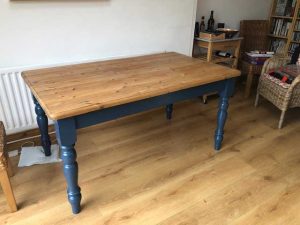 Pine Table After Hand Painted