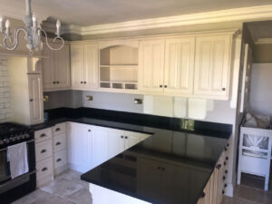 Hand Painted Kitchen In Joas White Black Worktops Kelvedon Hatch Brentwood.jpg