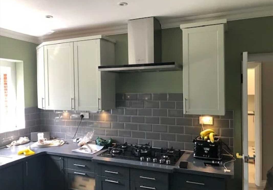 Hand Painted Beech Kitchen Cabinets Harlow Essex