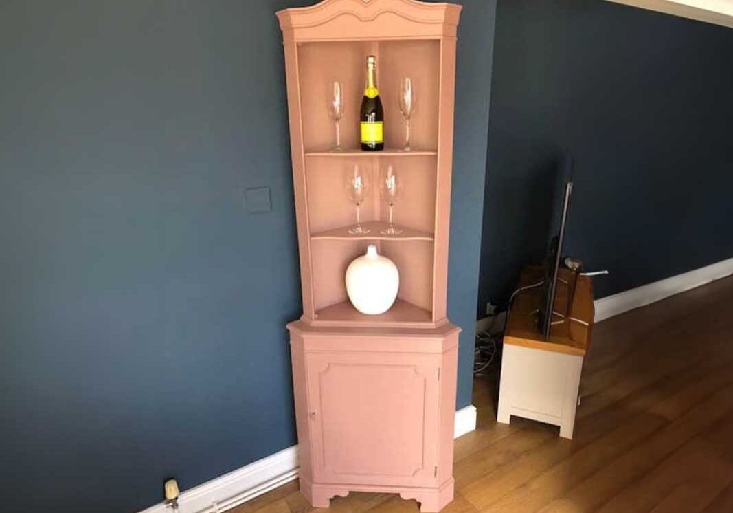 Hand Painted Sulking Pink Corner Unit Ingatestone Essex